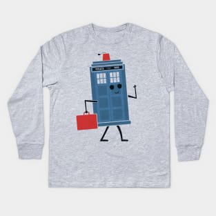 Time Traveler Kids Long Sleeve T-Shirt